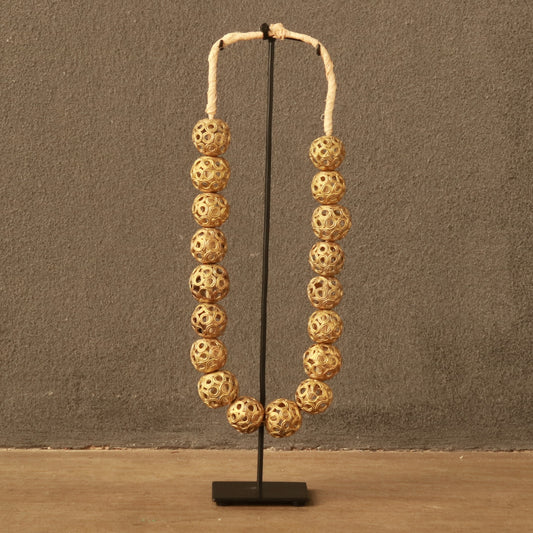 BAULE BRASS BEAD (IVORY COAST) LRG +STAND