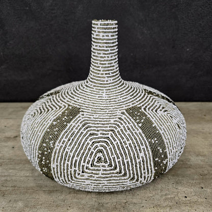 RIO VASE (SOUTH AFRICA) BEADED LRG BOXED