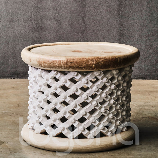 BAMILEKE STOOL/SIDE-TABLE (CAMEROON) 60D 43H CUSTOM