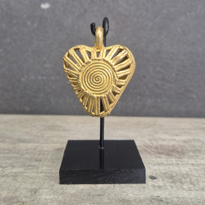 BAULE BRASS PENDANT (IVORY COAST) M +STAND