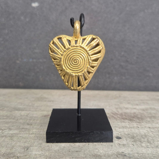 BAULE BRASS PENDANT (IVORY COAST) M +STAND