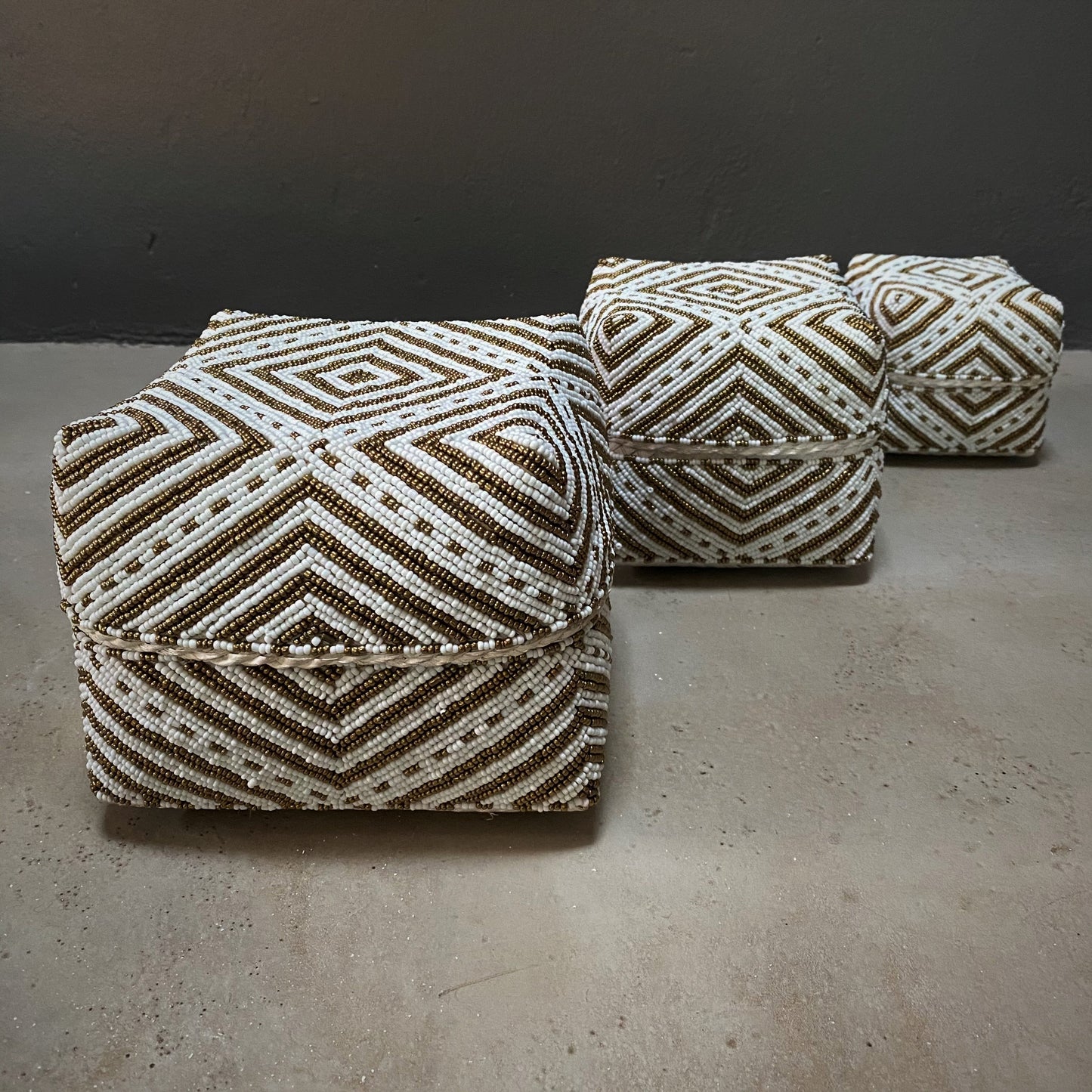 BEADED BOX (INDONESIA) SET 3 20L 20W 17H ASST