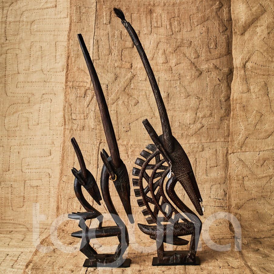 BAMBARA CHIWARA HEADDRESS (MALI) PAIR 100H