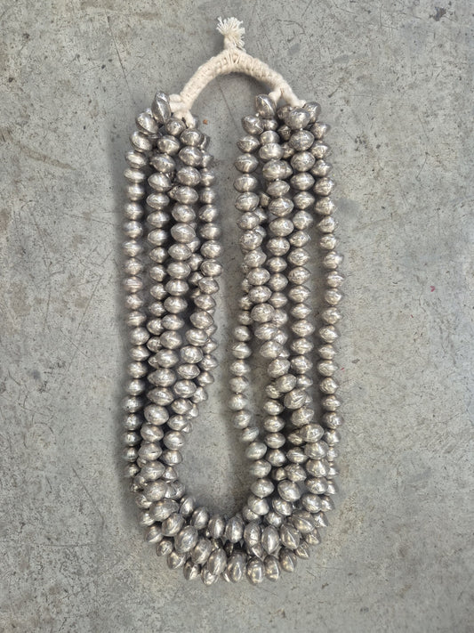TUAREG NICKEL BEAD (NIGER) BICONE SML