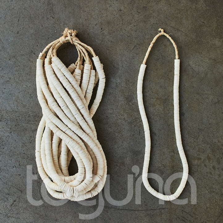 BONE BEAD (KENYA) DSK WHT