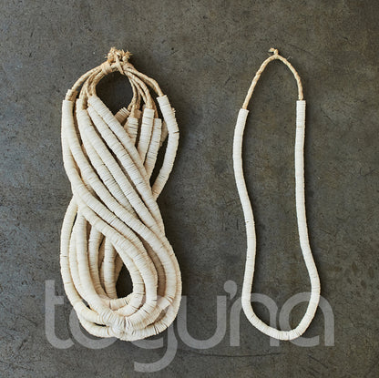 BONE BEAD (KENYA) DSK WHT