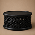 BAMILEKE STOOL/SIDE-TABLE (CAMEROON) 90D 43H DARK
