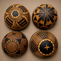 FULANI CALABASH (NIGER) ENGRAVED BURNT