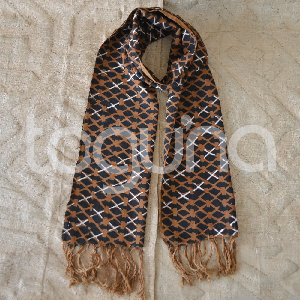 BOGOLON MUD CLOTH (MALI) SCARF NATURAL