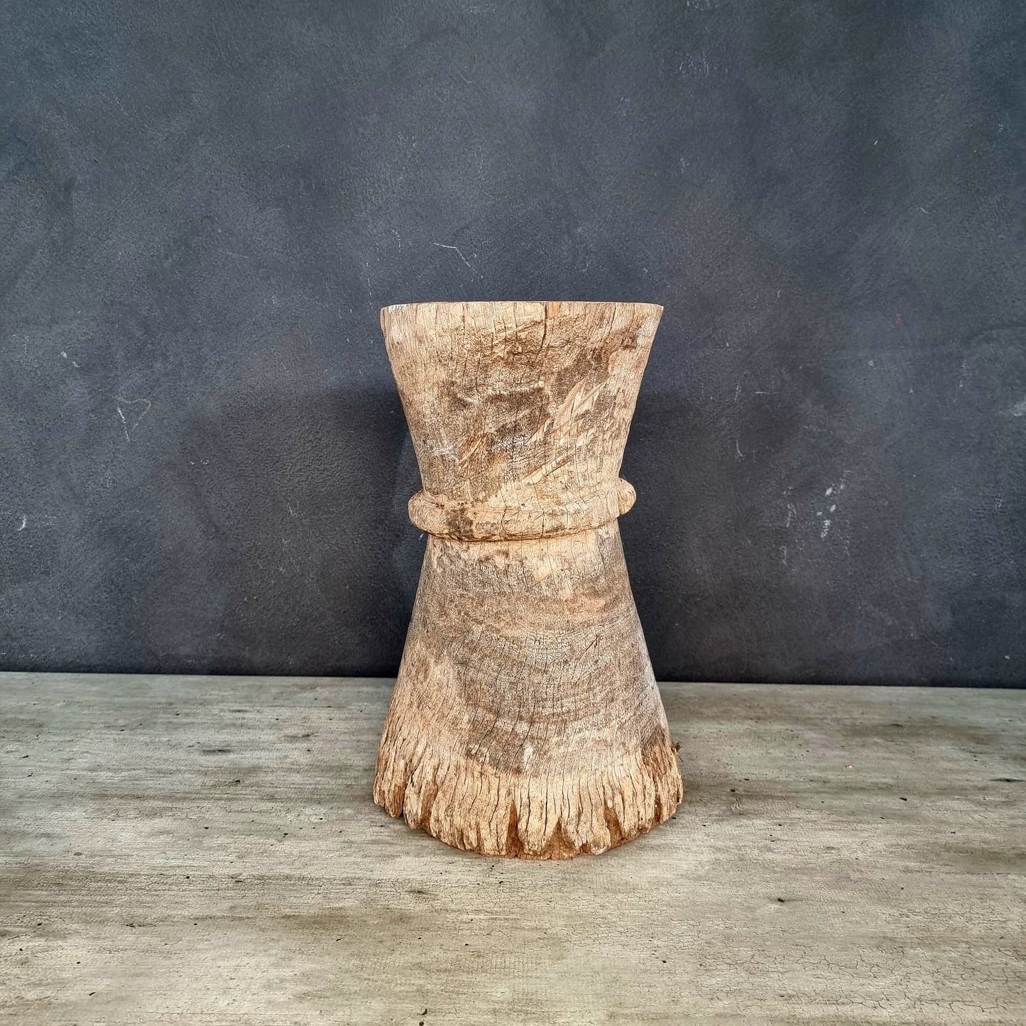 TONGA GRAIN MORTAR/SIDE-TABLE (ZIMBABWE) SML NAT