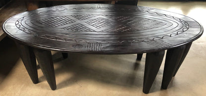 NUPE COFFEE TABLE (SOUTH AFRICA) OVAL 140L 70W 45H DARK