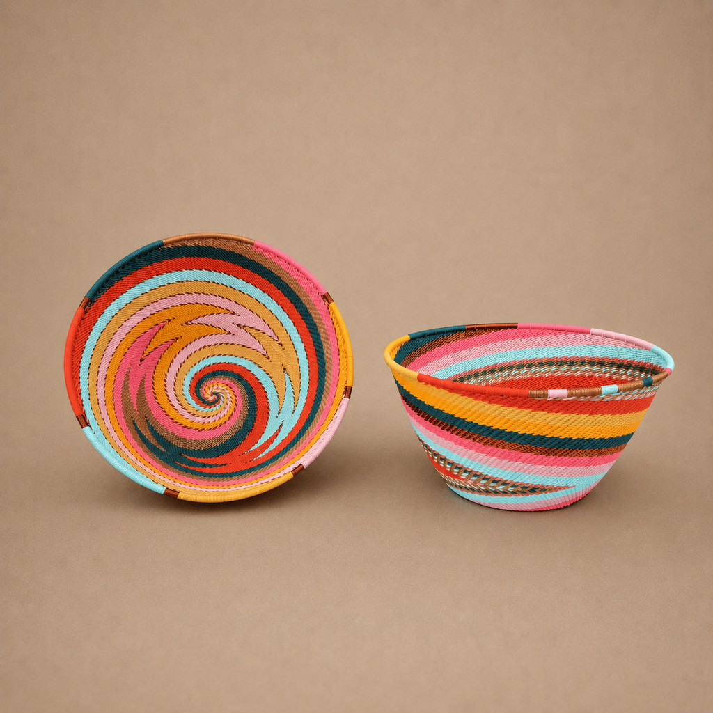 TELEPHONE WIRE BASKET (SOUTH AFRICA) BOWL 19D
