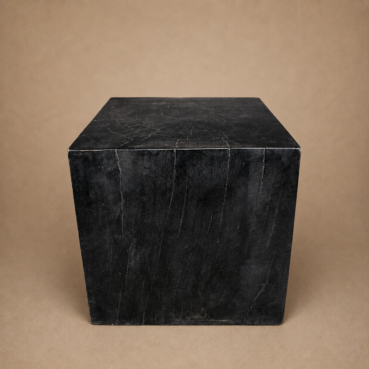 BALINESE SIDE-TABLE (INDONESIA) CUBE 40L 40W 40H BLK