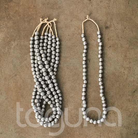 TUAREG SILVER BEAD ROUND/STR