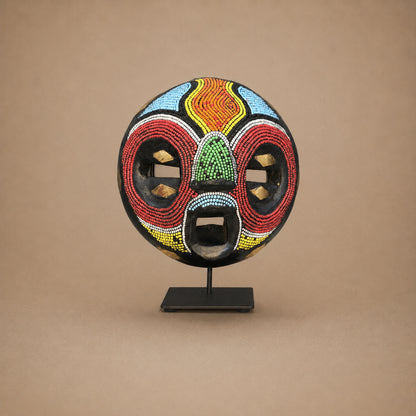 PASSPORT MASK (GHANA) BEADED 15H