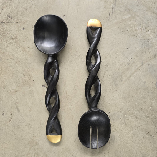 SALAD SERVERS (KENYA) 32L TWIST SP