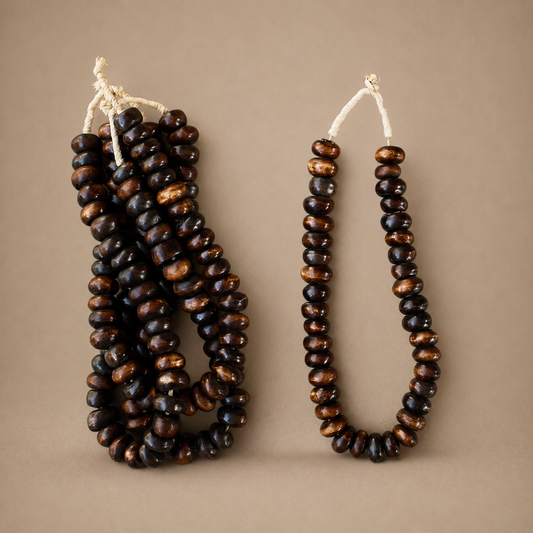 BONE BEAD (KENYA) MED DRK