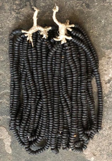WOOD BEAD (KENYA) SML DSK DRK