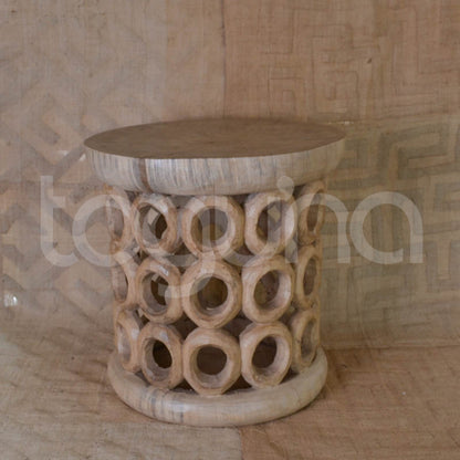 STOOL/SIDE-TABLE (CAMEROON) 50D 43H NATURAL