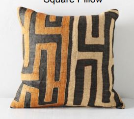 KCP-BBRN 18X18" KUBA CUSHION COVER 45L 45W