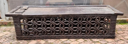 BAMILEKE BED/TABLE (CAMEROON) 174L 54W 45H DARK