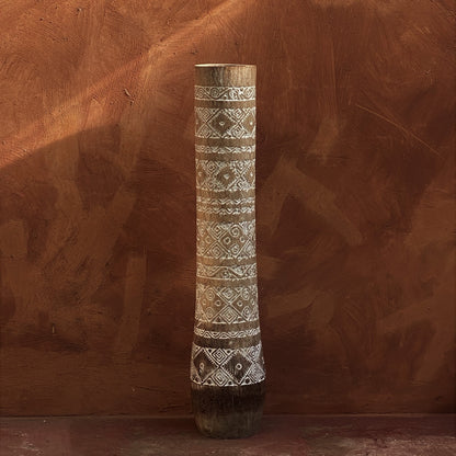 ENGRAVED VESSEL (INDONESIA) COCONUT 50L 50W 60H WHTW
