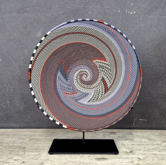 TELEPHONE WIRE BASKET (SOUTH AFRICA) VESSEL 30D+STAND