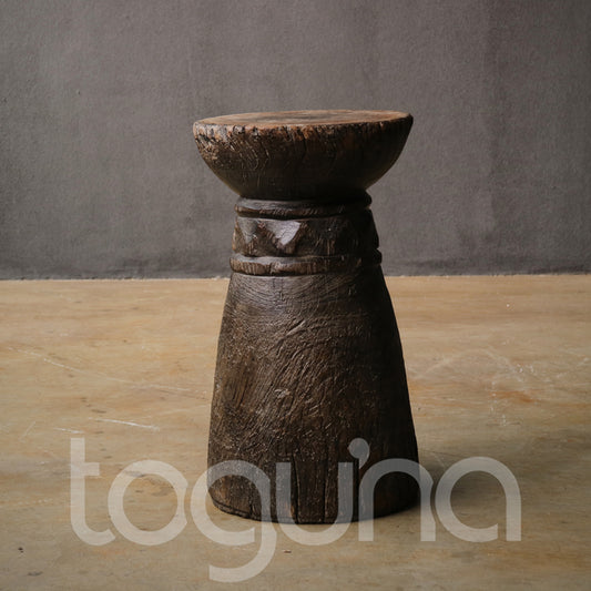 LOZI GRAIN MORTAR/SIDE-TABLE (ZAMBIA) 54H 30D NAT