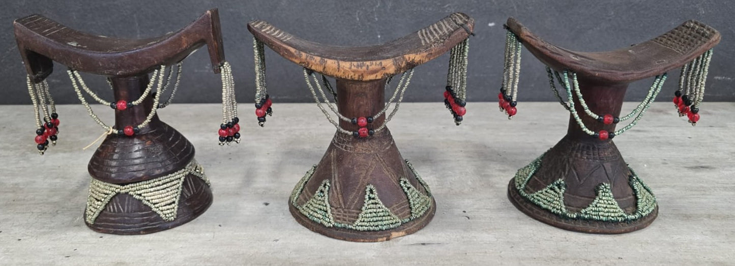 GURAGE HEADREST (ETHIOPIA) BEADED