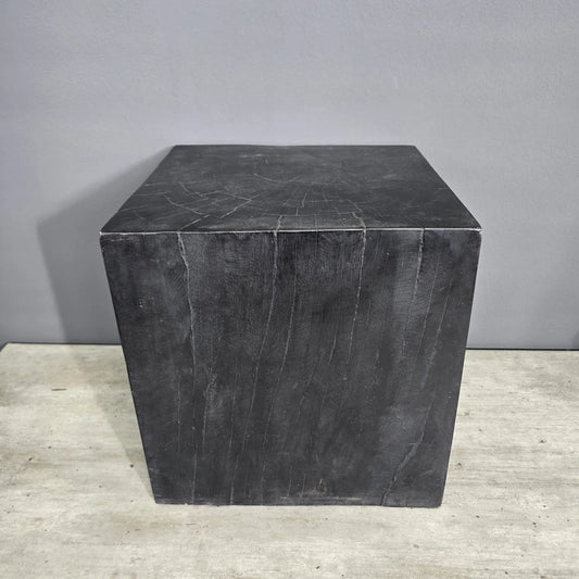 BALINESE SIDE-TABLE (INDONESIA) CUBE 40L 40W 40H BLK