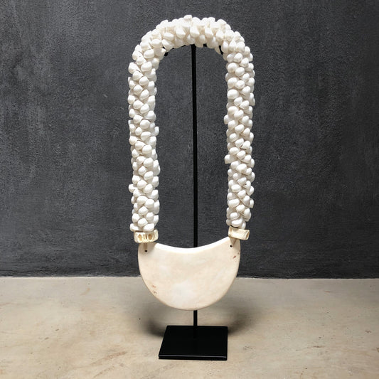 STONE SHELL NECKLACE (INDONESIA) SP 19W 50H