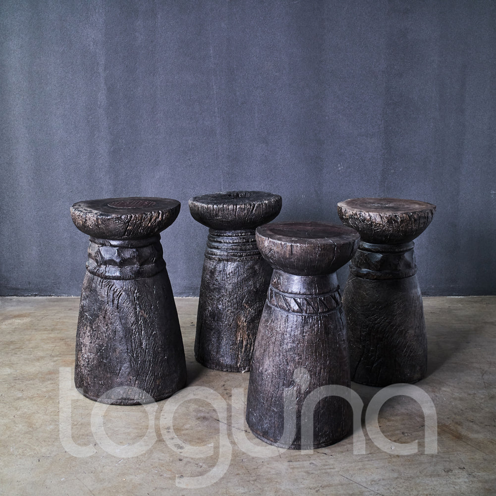 LOZI GRAIN MORTAR/SIDE-TABLE (ZAMBIA) 54H 30D NAT