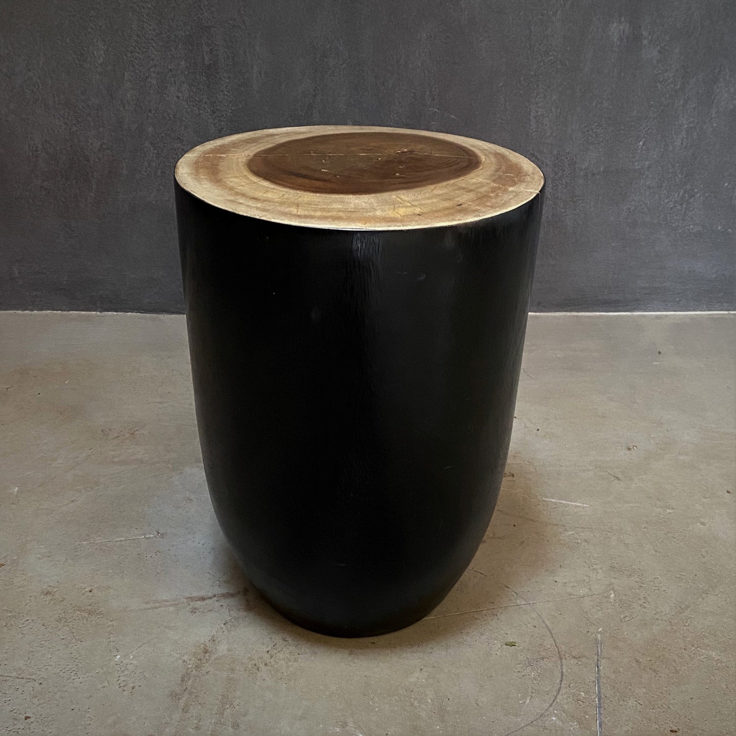 BALINESE SIDE-TABLE (INDONESIA) KETTLE 32L 32W 45H BLK/NAT