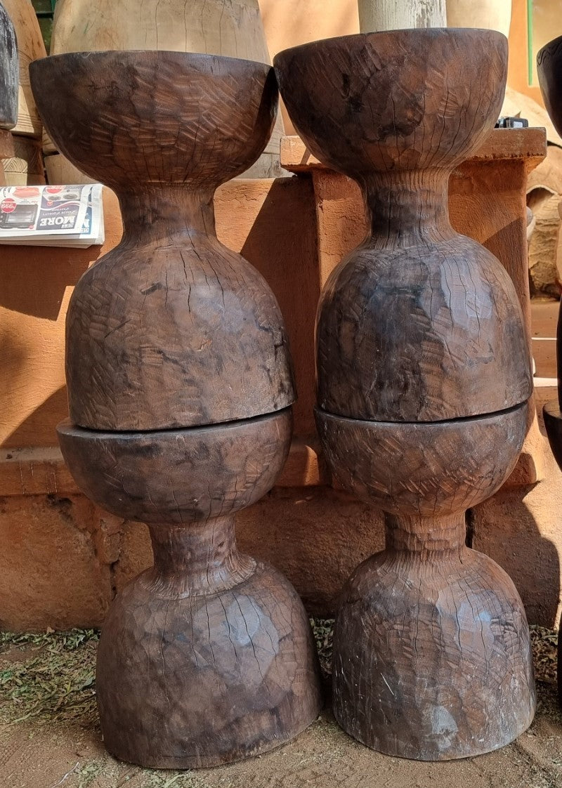STOOL/SIDE-TABLE (CAMEROON) 23D 50H