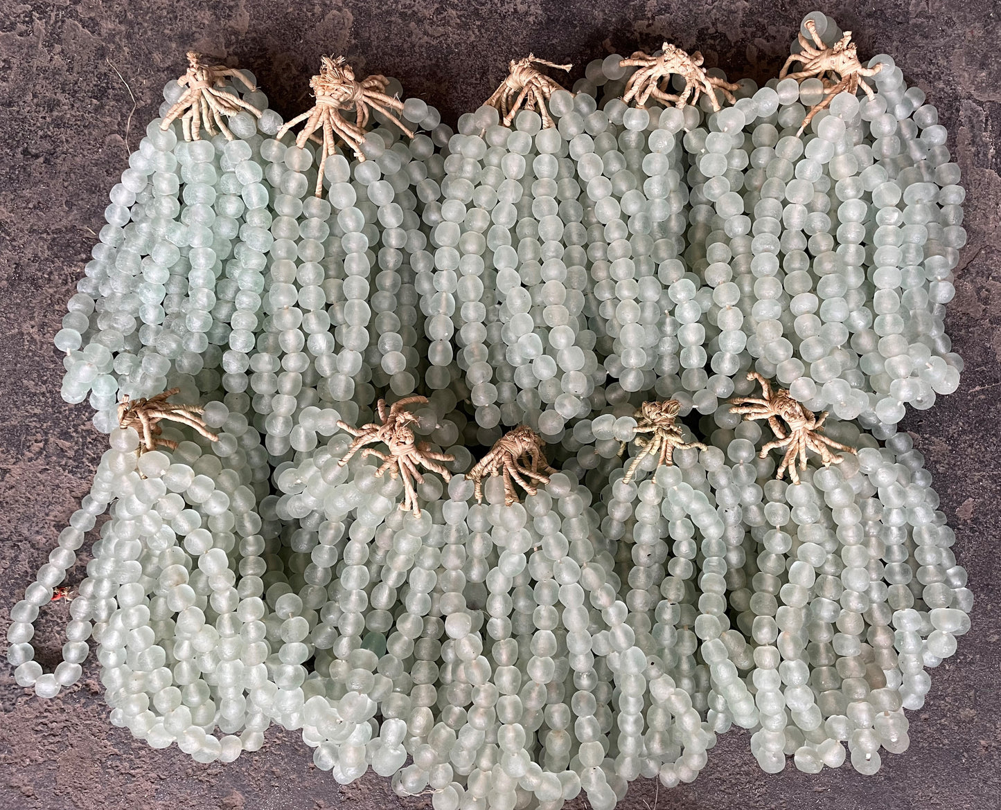 RECYCLED GLASS BEAD (GHANA) LRG OPAQUE