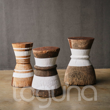 TONGA GRAIN MORTAR/SIDE-TABLE (ZIMBABWE) 31D 62H CUSTOM