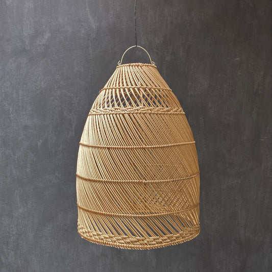 RATTAN LAMPSHADE (INDONESIA) GREEK 45L 45W 65H BLK