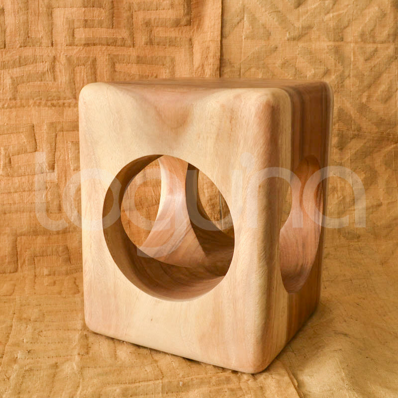 BALINESE SIDE-TABLE (INDONESIA) CUBE 40L 40W 40H BLK
