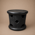 STOOL/SIDE-TABLE (CAMEROON) 45D 43H DARK
