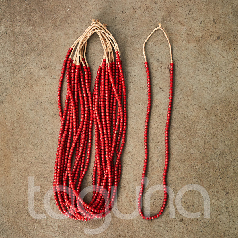 WHITE HEART BEAD (GHANA) ASST