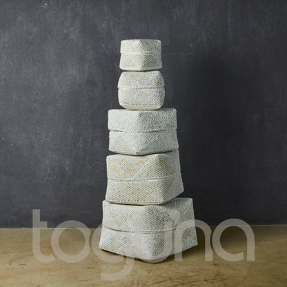 BEADED BOX (INDONESIA) SET 3 20L 20W 17H ASST
