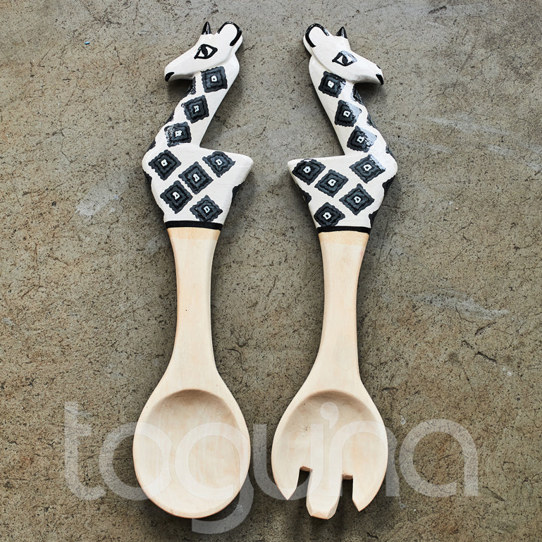 SALAD SERVER (ZIMBABWE) SET