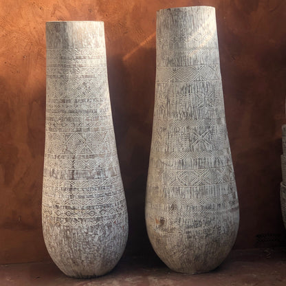 ENGRAVED VESSEL (INDONESIA) COCONUT 50L 50W 60H WHTW