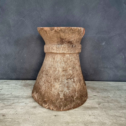 TONGA GRAIN MORTAR/SIDE-TABLE (ZIMBABWE) 31D 62H NAT