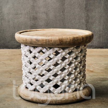 BAMILEKE STOOL/SIDE-TABLE (CAMEROON) 50D 43H CUSTOM
