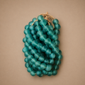 RECYCLED GLASS BEAD (GHANA) XL AQUA