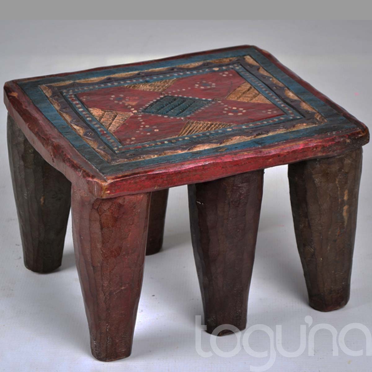 NUPE STOOL/SIDE-TABLE (NIGERIA) SML COLOUR