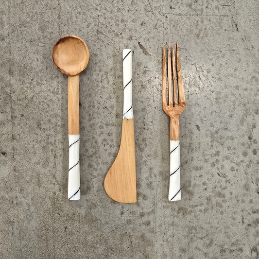CUTLERY SERVERS (KENYA) SET 3 MIX