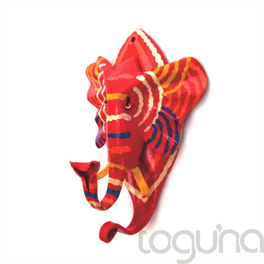 PAINTED TIN HOOK ELEPHANT