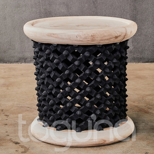 BAMILEKE STOOL/SIDE-TABLE (CAMEROON) 50D 50H CUSTOM